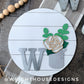 Rustic Farmhouse Rose and Eucalyptus Floral Shelf Sitter Round - Sign Making and DIY Kits - Cut File For Glowforge Lasers - Digital SVG File