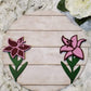 Stargazer Lily Simple Floral Shelf Sitter Sign - Round Sign Making and DIY Kits - Beginner Cut File For Glowforge Lasers - Digital SVG File