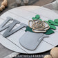 Rustic Farmhouse Rose and Eucalyptus Floral Shelf Sitter Round - Sign Making and DIY Kits - Cut File For Glowforge Lasers - Digital SVG File