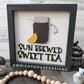 Mason Jar Sun Brewed Sweet Tea Shelf Sitter Round - Farmhouse Sign Making and DIY Kits - Cut File For Glowforge Lasers - Digital SVG File