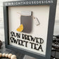 Mason Jar Sun Brewed Sweet Tea Shelf Sitter Round - Farmhouse Sign Making and DIY Kits - Cut File For Glowforge Lasers - Digital SVG File