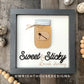 Mason Jar Sticky and Sweet Honey Shelf Sitter Round - Farmhouse Sign Making and DIY Kits - Cut File For Glowforge Lasers - Digital SVG File