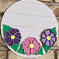 Impatiens Simple Floral Shelf Sitter Sign - Round Sign Making and DIY Kits - Beginner Cut File For Glowforge Lasers - Digital SVG File