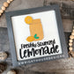 Mason Jar Freshly Squeezed Lemonade Shelf Sitter Round - Farmhouse Sign Making and DIY Kits - Cut File For Glowforge - Digital SVG File