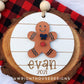 Holiday Icons Gingerbread Boy and Girl - Modern Farmhouse Mini Ornament Set - Personalizable Cut File For Glowforge - Digital SVG File