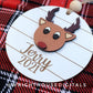 Holiday Icons Reindeer and Cocoa Mug - Modern Farmhouse Mini Ornament Set - Personalizable Cut File For Glowforge Lasers - Digital SVG File