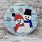 Snowman Winter Snow Friends Door Hanger Round - Seasonal Sign Making and DIY Kits - Cut File For Glowforge Lasers - Digital SVG File