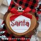 Santa Claus Shiplap Christmas Tree Ball Ornament Set - Believe HoHoHo Naughty Nice - Quick Cut File For Glowforge Lasers - Digital SVG File