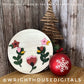 Christmas Poinsettia Blooms Floral Round - Seasonal Sign Making and DIY Kits - Single Line Cut File For Glowforge Lasers - Digital SVG File