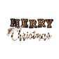 Merry Christmas leopard PNG Sublimation Design, Holiday Sublimation Designs Downloads, Christmas Light letters Sublimation design