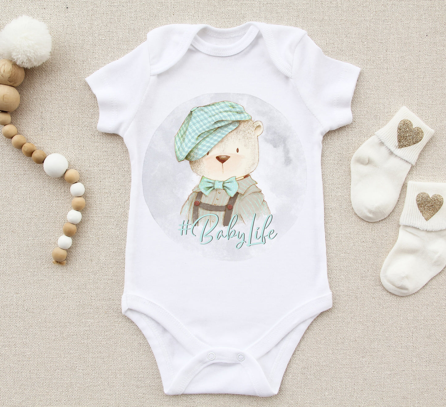 Baby Bear Sublimation Design PNG, Pampas gras Toddler Sublimation Design Download, Teddy Bear Design for kids, Baby Announcement Sublimation