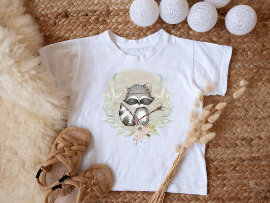 Little Raccoon Sublimation Design PNG, Raccoon toddler Sublimation Designs Downloads, Cutest Design for kids, Girly PNG Sublimation File