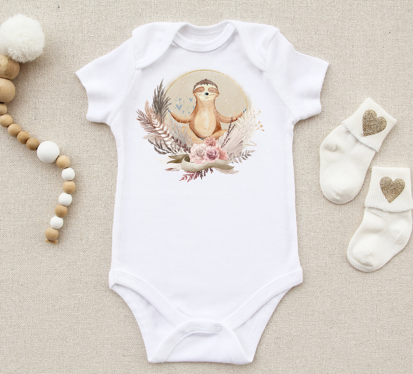 Cute Sloth Pampas Sublimation Design PNG, Cool Animal Sublimation Designs Download, Cutest Sloth Sublimation,  inkluding Commercial License