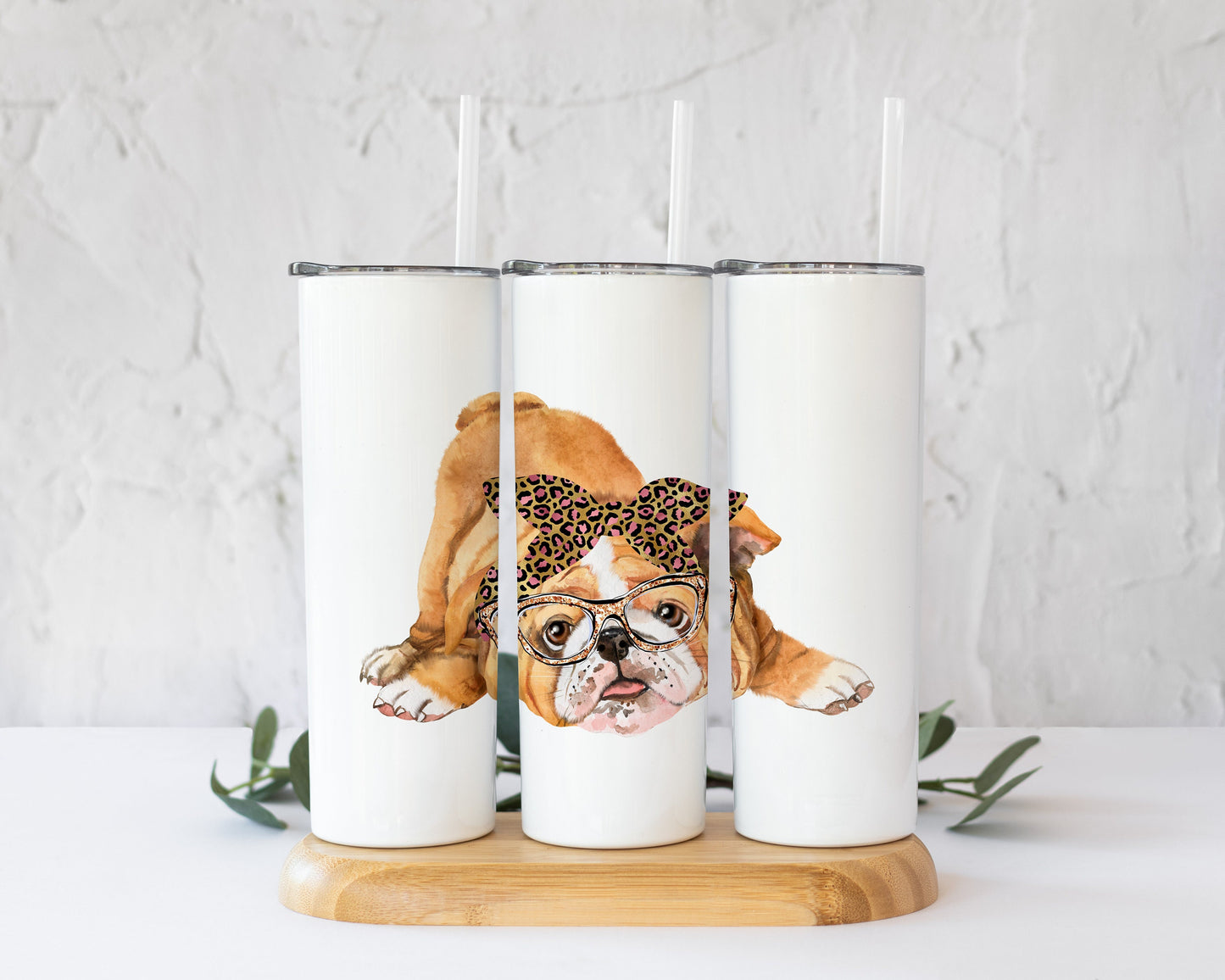 Cute English Bulldog Sublimation Design PNG, Cool Animal Sublimation Designs Download, Cutest Dog Sublimation Design, pink leaopard headband