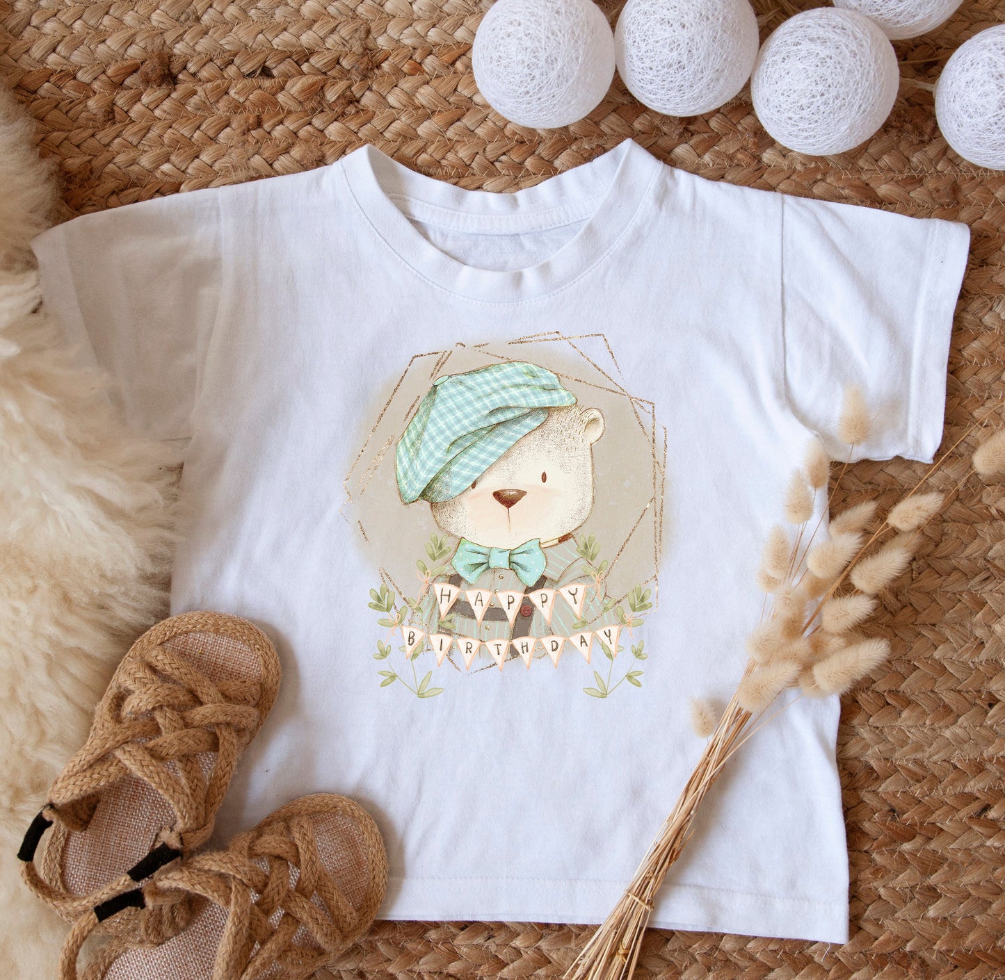 Baby Bear Sublimation Design PNG, Happy Birthday Toddler Sublimation Design Download, Teddy Bear Design, Baby Announcement Sublimation