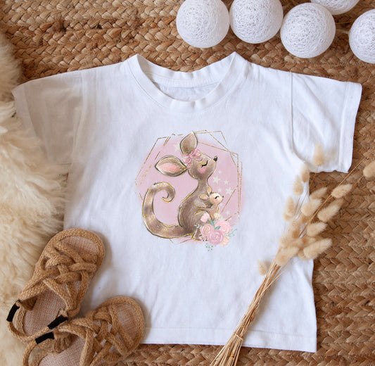 Kangaroo Sublimation Design PNG, Australia toddler Sublimation Designs Downloads, Cutest Kangaroo mommy and kid Design, Girl PNG Sublimation