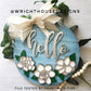 Hello Gardenia Florals - Seasonal Shelf Sitter - Spring Sign Making and DIY Kits - Layered Cut File For Glowforge Laser - Digital SVG File