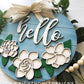 Hello Gardenia Florals - Seasonal Shelf Sitter - Spring Sign Making and DIY Kits - Layered Cut File For Glowforge Laser - Digital SVG File