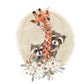 Little Giraffe and Raccoon Sublimation Design PNG, Raccoon toddler Sublimation Designs Download, Cutest Design for kids,PNG Sublimation File