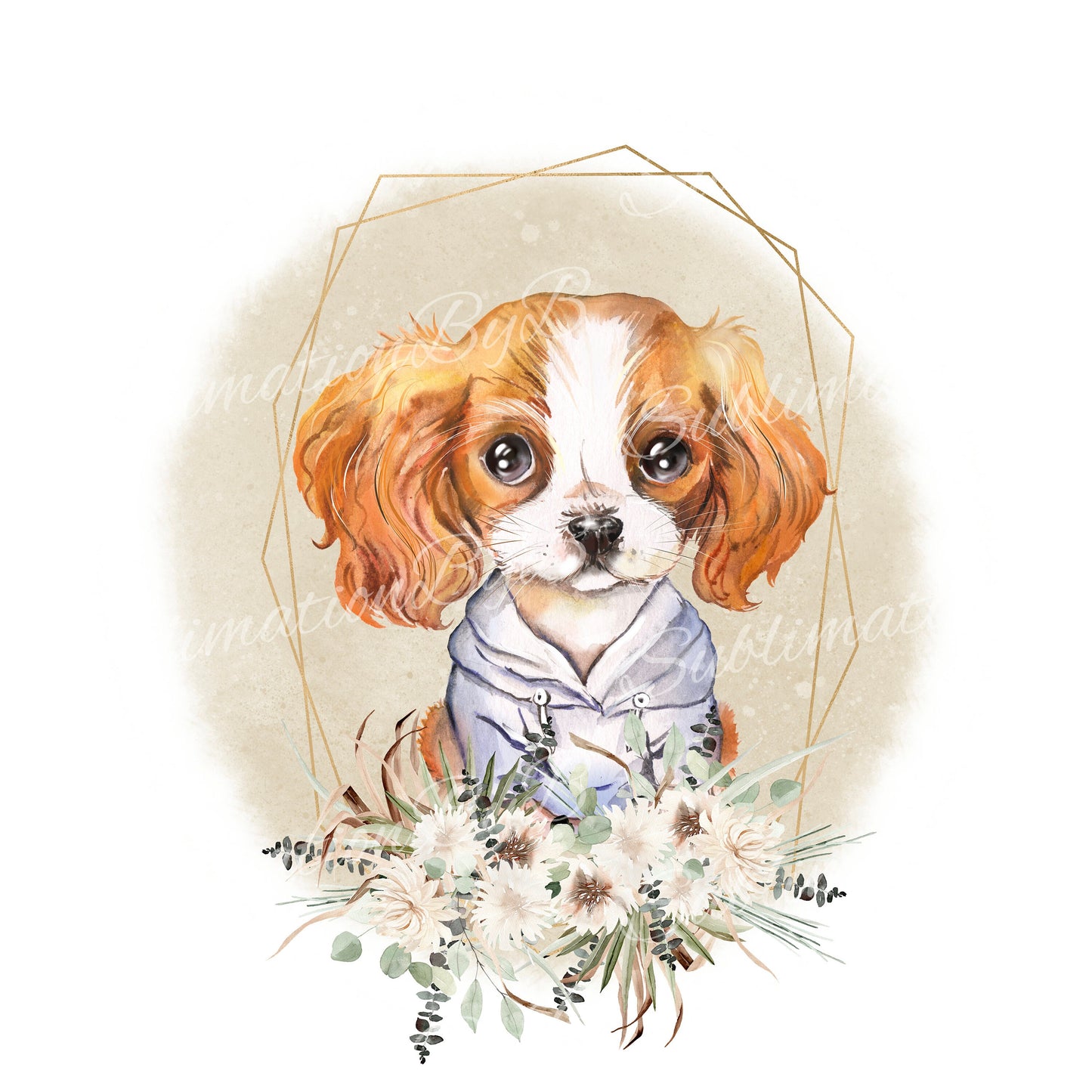 Cute spaniel Sublimation Design PNG, Adorable spaniel Sublimation Designs Download, Cutest Dog Sublimation Design, Dog Clip art design