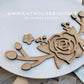 Spring Rose and Rosebud Door Hanger Round - Spring Floral Sign Making and DIY Kits - Cut File For Glowforge Laser - Digital SVG File