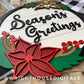 Holiday Poinsettia Floral Sign Bundle - Christmas Sign Making and DIY Kits - Single Line Cut File For Glowforge Lasers - Digital SVG File