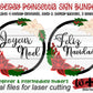 Holiday Poinsettia Floral Sign Bundle - Christmas Sign Making and DIY Kits - Single Line Cut File For Glowforge Lasers - Digital SVG File