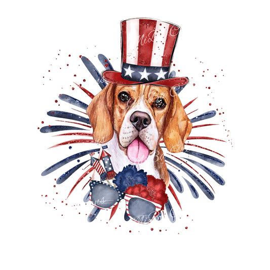 4th Of July Beagle Sublimation Design PNG, Cool America Sublimation Designs Download, Adorable Beagle Sublimation Design, Independence day