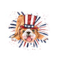 4th Of July English Bulldog Sublimation Design PNG, Cool America Sublimation Designs Download, Dog Sublimation file, Independence day