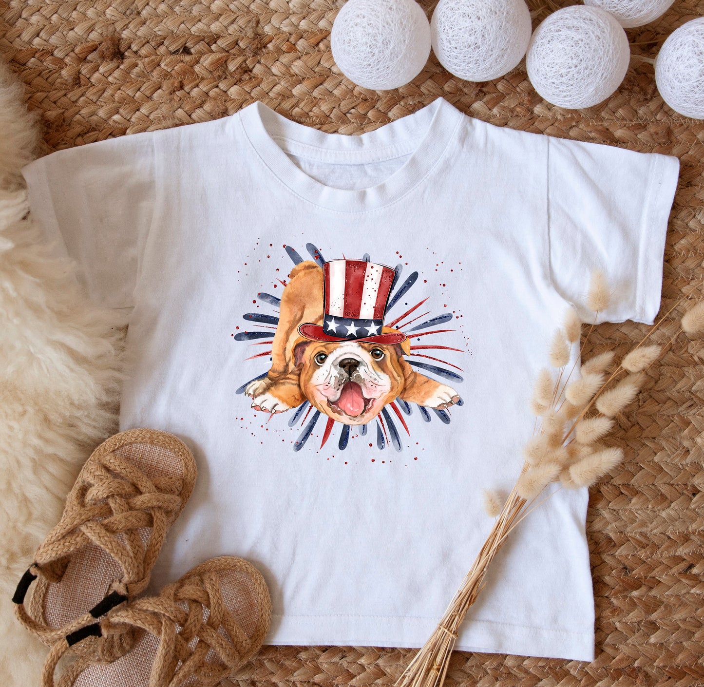 4th Of July English Bulldog Sublimation Design PNG, Cool America Sublimation Designs Download, Dog Sublimation file, Independence day