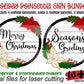 Holiday Poinsettia Floral Sign Bundle - Christmas Sign Making and DIY Kits - Single Line Cut File For Glowforge Lasers - Digital SVG File