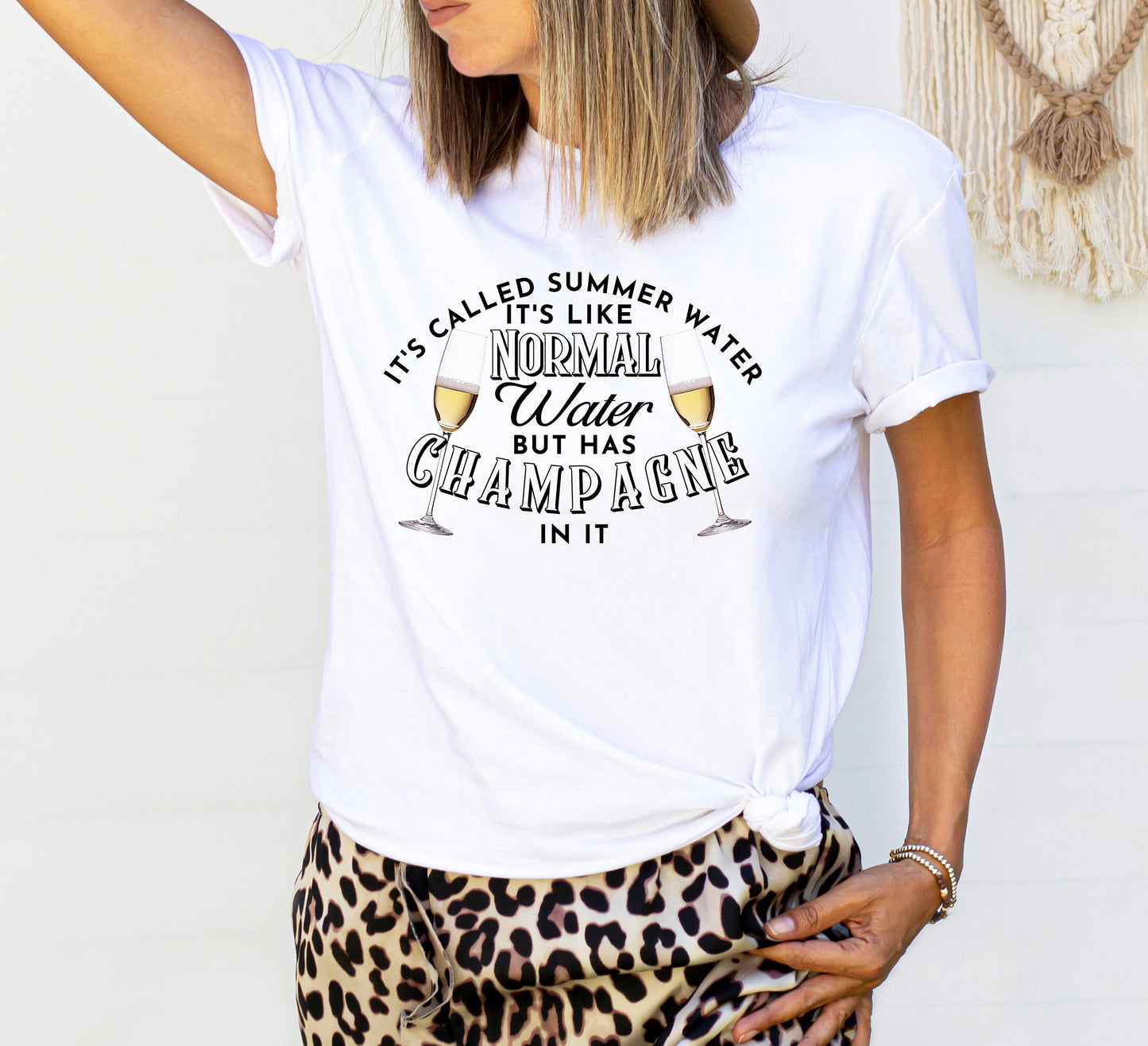 Funny Summer Champagne Sublimation design, tumbler Design PNG, It's called Summer Water, Chamapagne design, Bubble Sublimation Design