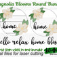 Southern Magnolia Overhanging Floral Sign Bundle - Seasonal Sign Making and DIY Kits - Cut File For Glowforge Lasers - Digital SVG File