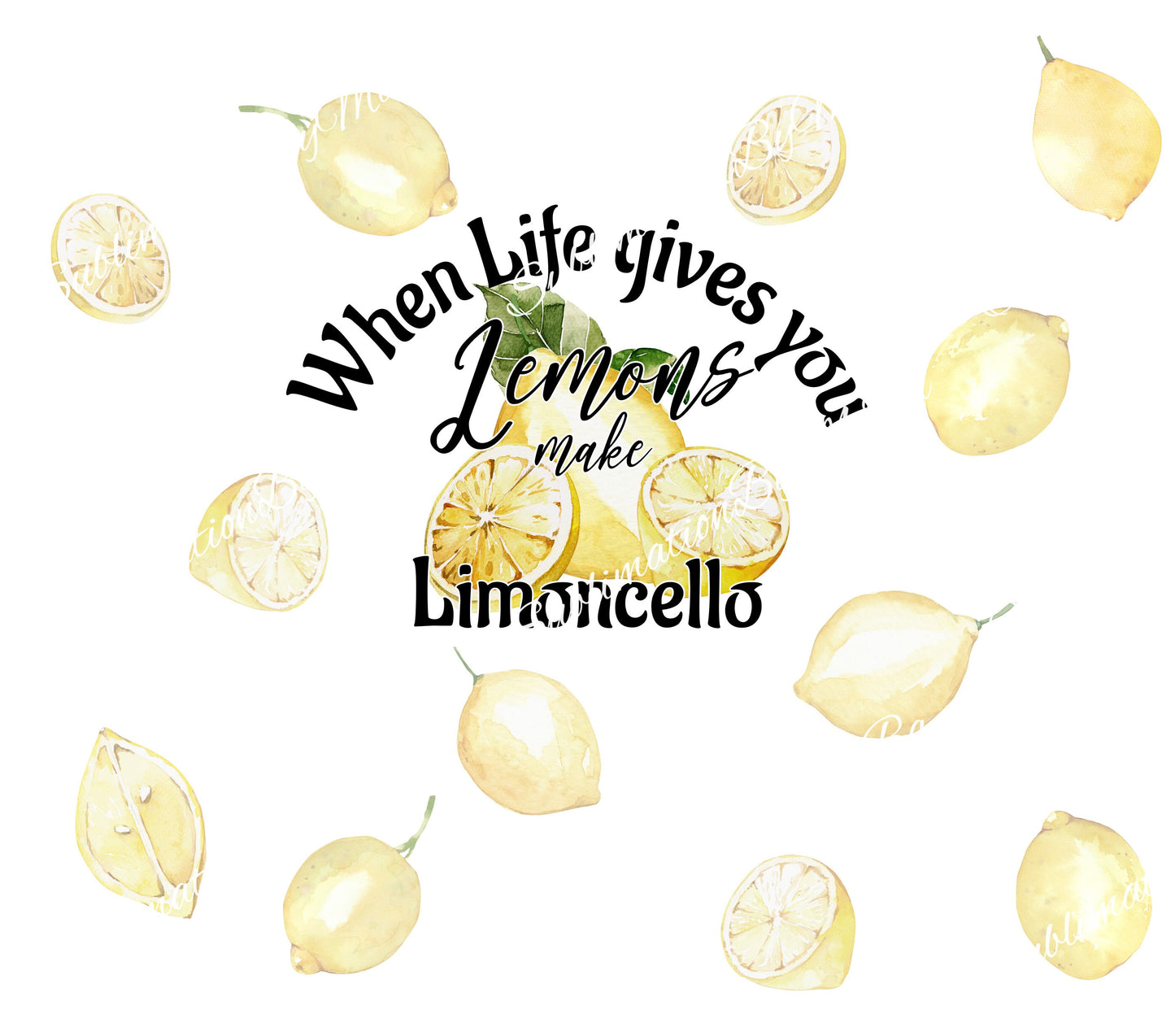 Funny Summer lemon Sublimation design, tumbler Design PNG, When life gives you lemon make Limoncello, Drinks Sublimation Design