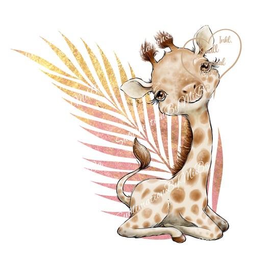 Cute Giraffe Birthday Sublimation Design PNG, Cool clipart Sublimation Designs Download, Cutest giraffe Sublimation, Kids Sublimation Design