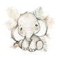 Baby Elephant Sublimation Design PNG, Pampas toddler Sublimation Design Downloads, Elephant Design for kids, Baby Announcement Sublimation