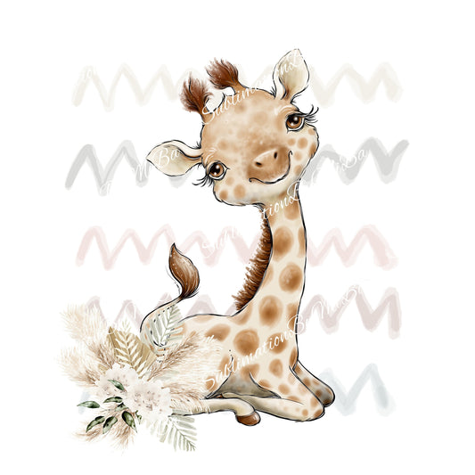 Cute Giraffe Sublimation Design PNG, Cool Animal Sublimation Designs Download, Adorable Giraffe Sublimation Design, Cutest baby Giraffe