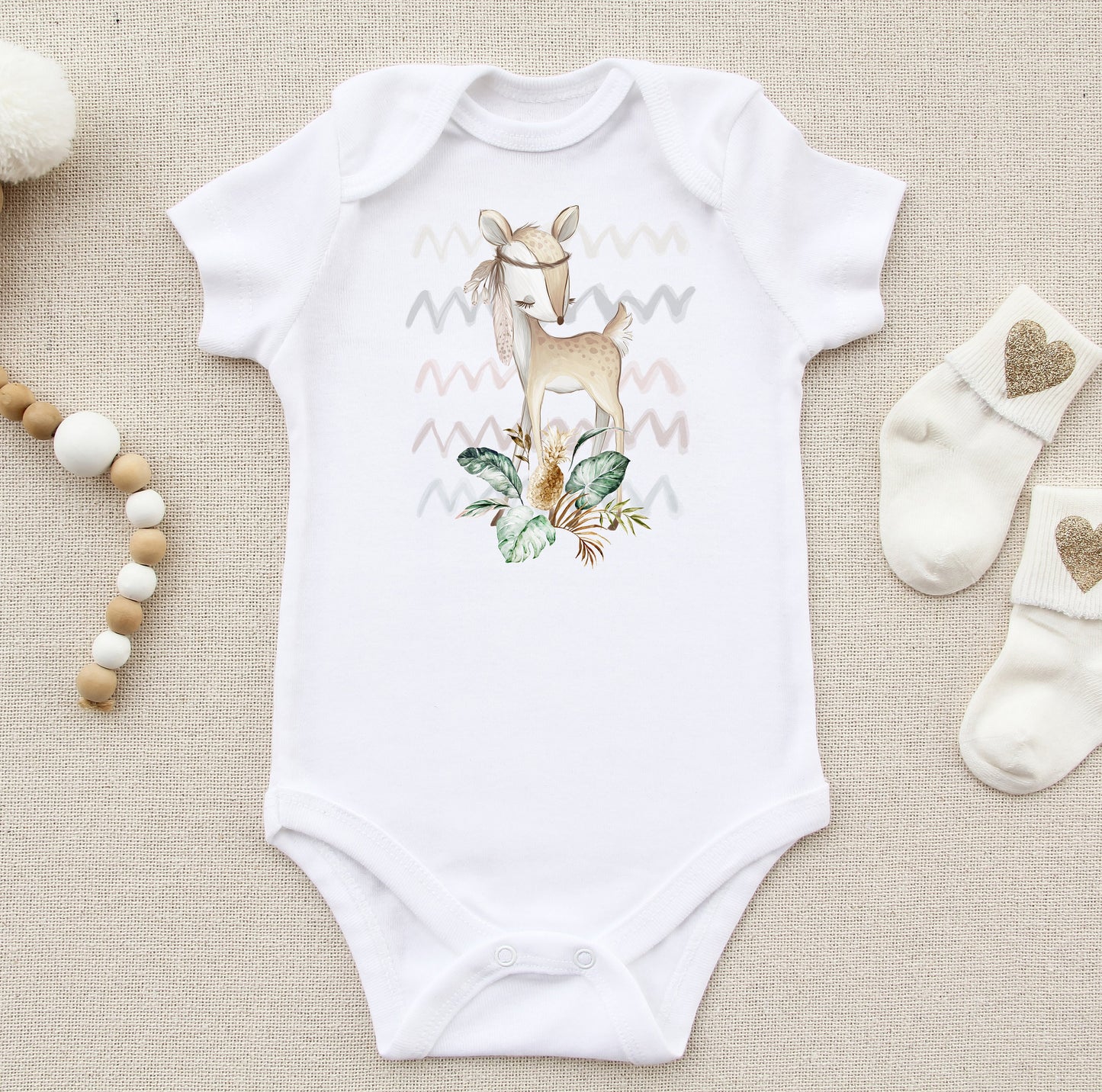 Woodland Deer Sublimation Design PNG, Pampas toddler Sublimation Design Downloads, Deer Design for kids,  inkluding Commercial License