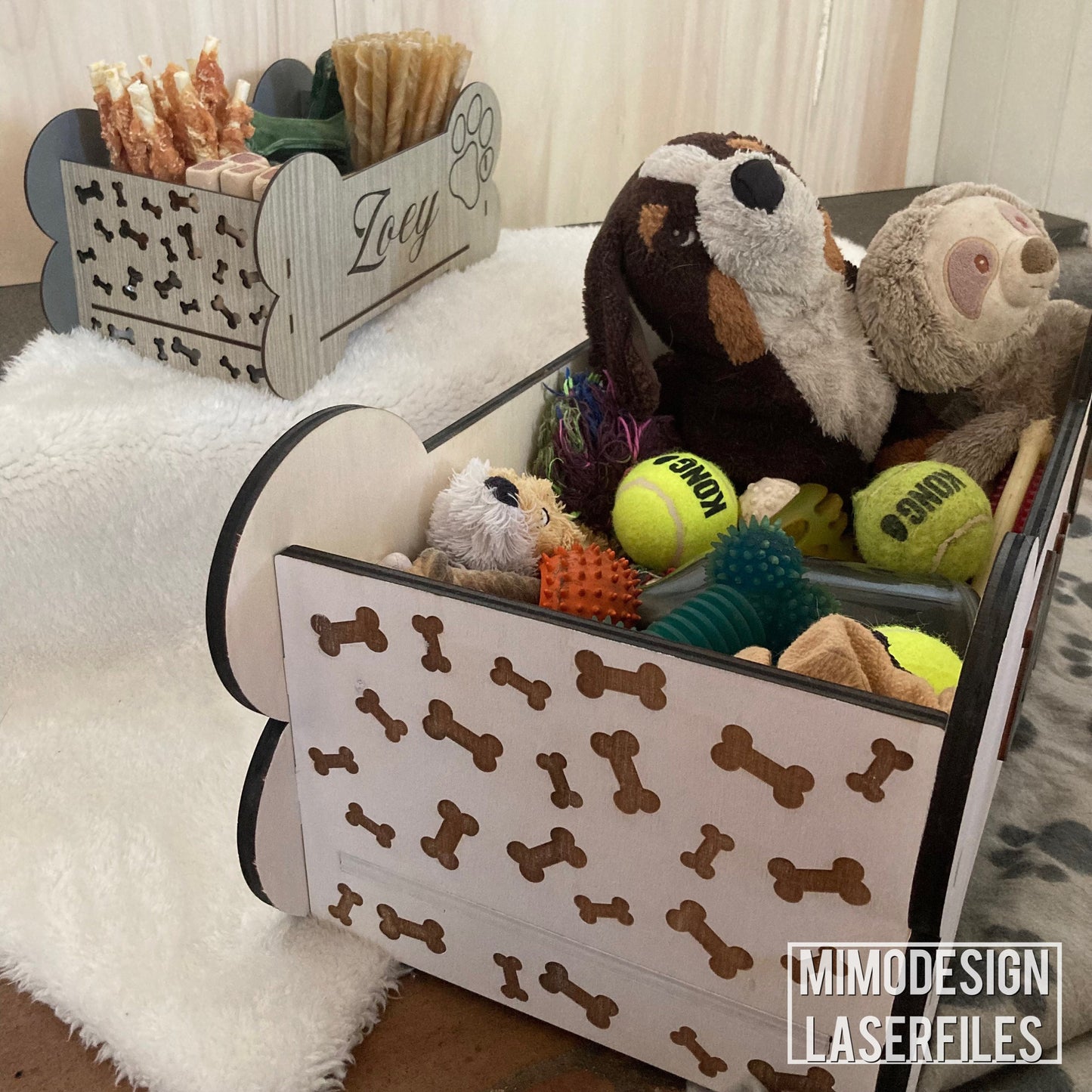 2 sizes Dog Bone snack, toys, shampoo, leashes, accessory, decoration and storage boxes / crates