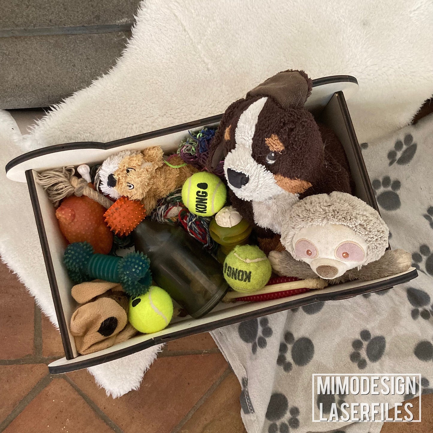 Big Dog Bone toy box for toys, blankets, leashes, accessory, decoration, food and storage crate