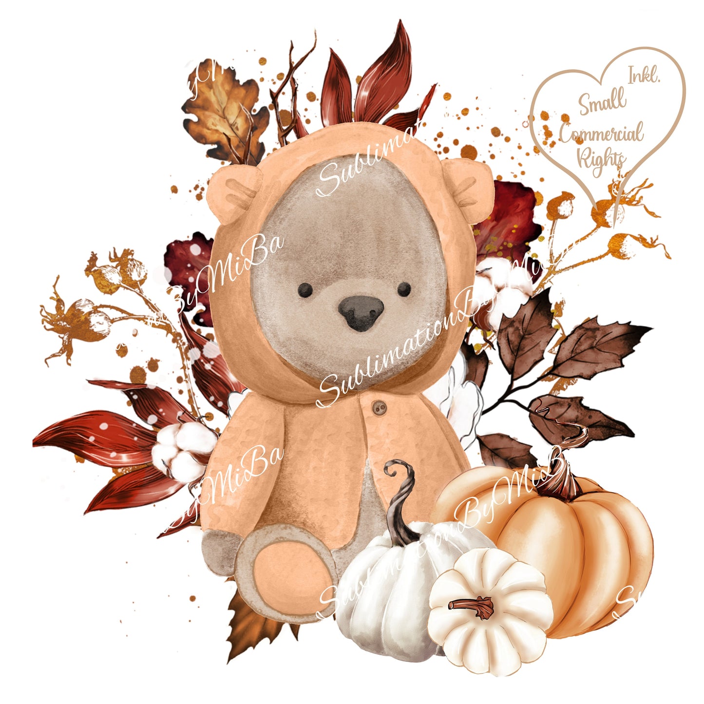 Baby Bear Sublimation Design PNG, Boho Fall toddler Sublimation Design Download, Teddy Bear Design for kids, Baby Announcement Sublimation