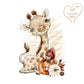 Fall Giraffe Sublimation Design PNG, Pumpkin Animal Sublimation Designs Download, Automn Giraffe Sublimation Design, Cutest baby Giraffe