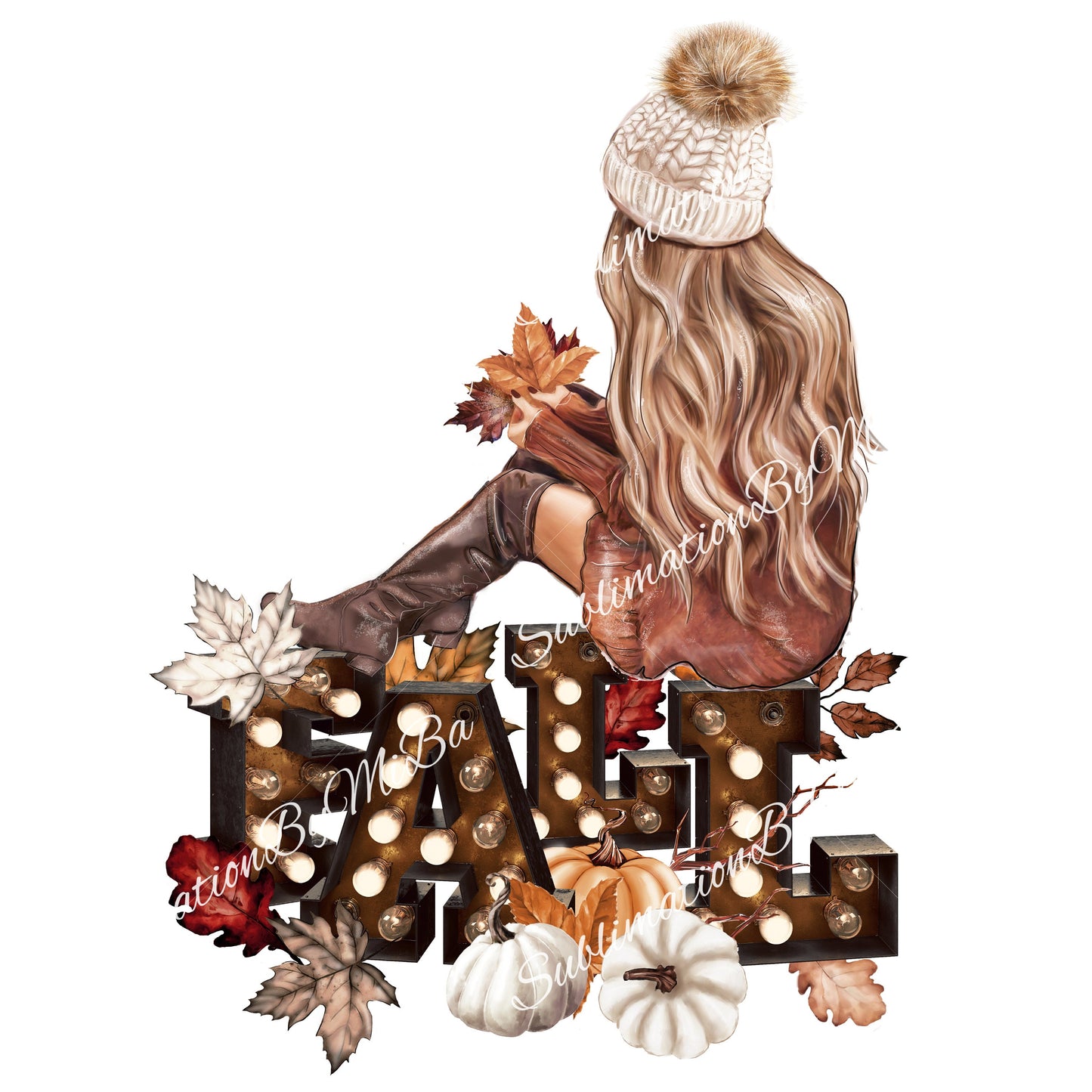 Fall Fashion Girl Sublimation Design for her, Fall Design Sublimation Design Download, Automn Sublimation Design, Elegant Fall Pumkin design