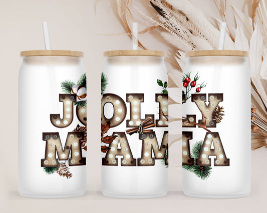 Modern Christmas Sublimation Design PNG, Jolly Mama design for her, Sublimation Design Download, Coolest Holiday Design for adults