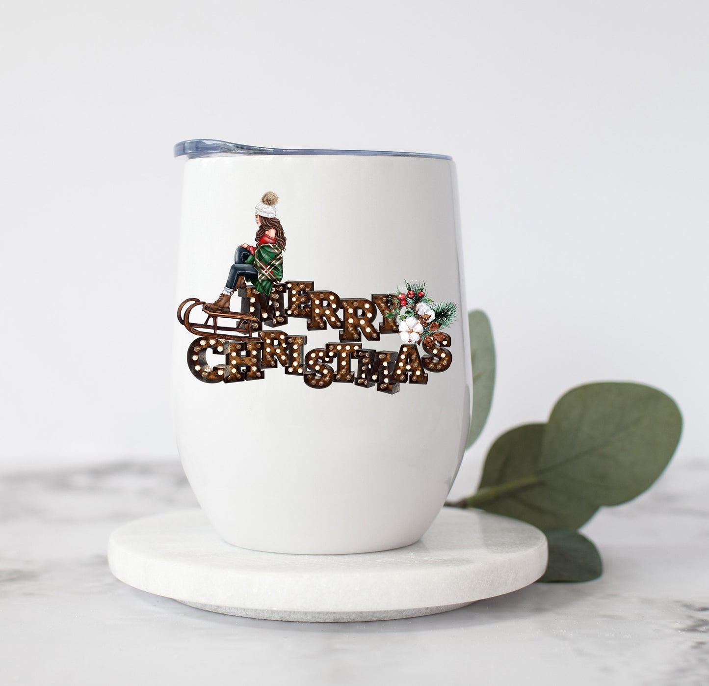 Girly Christmas Design PNG, Cute mug Sublimation Downloads, Elegant Fashion Girl design, Christmas Sublimation Design, Cool Holiday Design