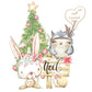 Woodland Christmas Kids Design, Sublimation Designs Downloads, Christmas Woodland animals Holiday Sublimation Design, Forest Christmas PNG