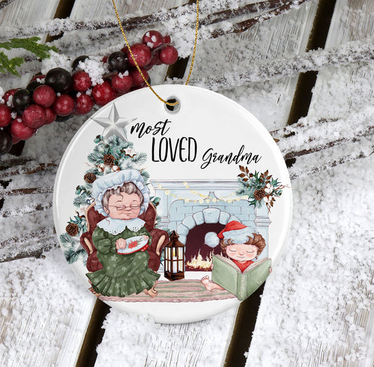 Grandma Christmas Sublimation Ornament Design, Sublimation Designs Downloads, Christmas kids gift, Grandmas Holiday Sublimation Design