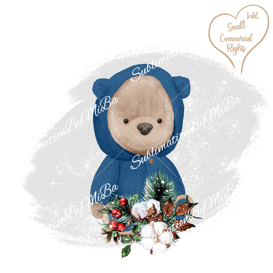 Adorable Baby bear, Christmas Kids Design, Sublimation Designs Downloads, Christmas Bear Holiday Sublimation Design, Plaid teddy bear design