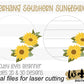 Southern Farmhouse Sunflower Door Hanger Floral Round - Seasonal Sign Making and DIY Kits - Cut File For Glowforge Lasers - Digital SVG File