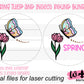 Spring Tulip Butterfly Bumble Bee Dragonfly Door Hanger - Floral Sign Making and DIY Kits - Cut File For Glowforge Laser - Digital SVG File